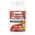 Best Naturals, битартрат холина, 650 мг, 180 таблеток