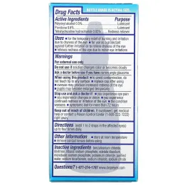 Clear Eyes, Triple Action, увлажняющие / снимающие покраснение капли для глаз, 15 мл (0,5 жидк. унц.)