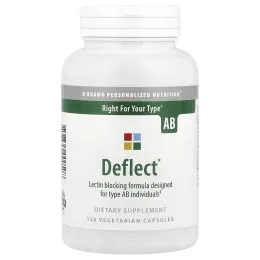 D'adamo, Deflect® AB, формула, блокирующая лектин, 120 вегетарианских капсул