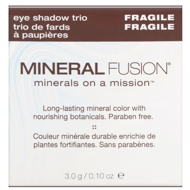Mineral Fusion, Трио теней для век с нежными оттенкам, 3 г