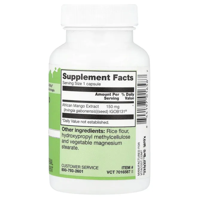Vitacost, African Mango Extract, 150 mg, 60 Capsules