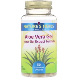 Nature's Herbs, Гель с алоэ вера, 50 вегетарианских капсул