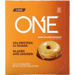 One Brands, Батончик One, пончик с кленовой глазурью, 12 батончиков, по 60 г (2,1 унц) каждый