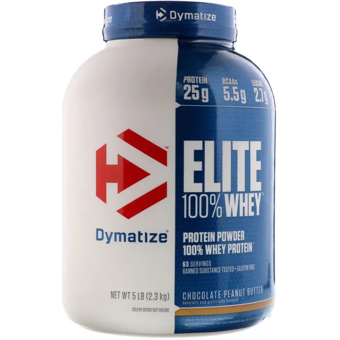 Dymatize Nutrition, Протеин Elite 100% Whey, шоколад и арахисовое масло, 5 фунтов (2,3 кг)