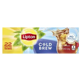 Lipton, холодный чай, 22 чайных пакетика семейного размера, 136 г (4,8 унции)