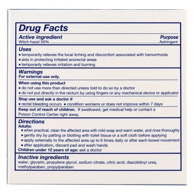 Tucks, Пропитанные лекарством охлаждающие подушечки, 40 подушечек