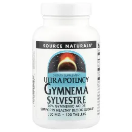 Source Naturals, Ультрамощная джимнема лесная, 550 мг, 120 таблеток