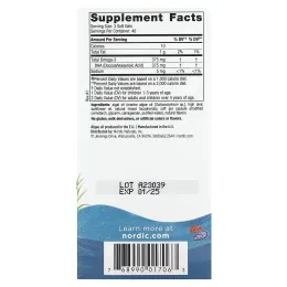 Nordic Naturals, ДГК для детей, для детей от 3 лет, ягодный лимонад, 375 мг, 120 жевательных мини-таблеток (125 мг в каждой мягкой таблетке)