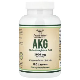 Double Wood Supplements, AKG, 180 капсул (500 мг в 1 капсуле)