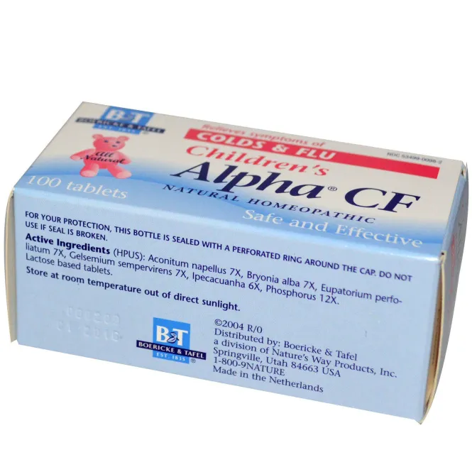 Boericke & Tafel, Alpha CF для детей, 100 таблеток