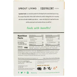Sprout Living, Equivalent, Питьевые овсяные хлопья, Специи, 8 пакетов, 1,7 унции (48,5 г) каждый