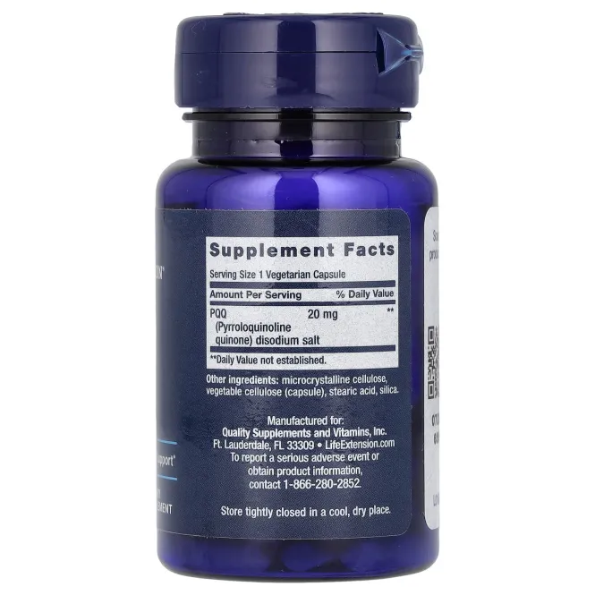 Life Extension, PQQ Caps, 20 мг, 30 вегетарианских капсул