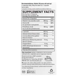 EuroPharma, Terry Naturally, Adrenaplex, максимальная поддержка функции надпочечников, 120 капсул