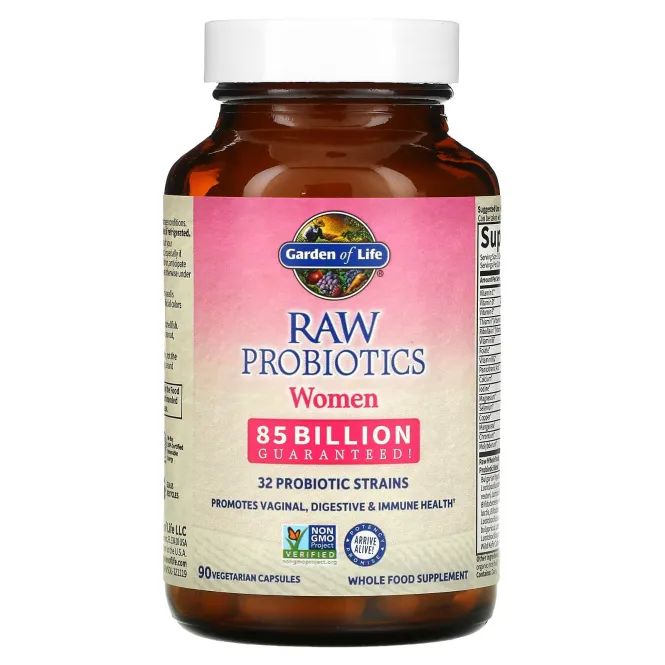 Garden of Life Probiotics RAW Женские Пробиотики, 90 веганских капсул