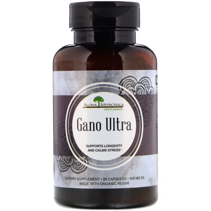 Aloha Medicinals Inc., Gano Ultra, 500 mg, 90 Capsules