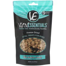 Vital Essentials, Freeze-Dried Treats For Dogs, Wild Alaskan Salmon, 2.5 oz (70.9 g)