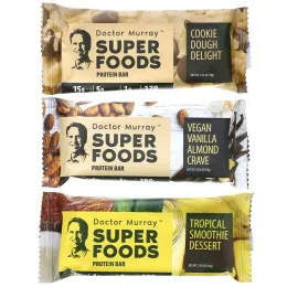 Dr. Murray's, Superfoods Protein Bars, Ultimate Protein Combo Pack, 12 Bars, 2.05 oz (58 g) Each