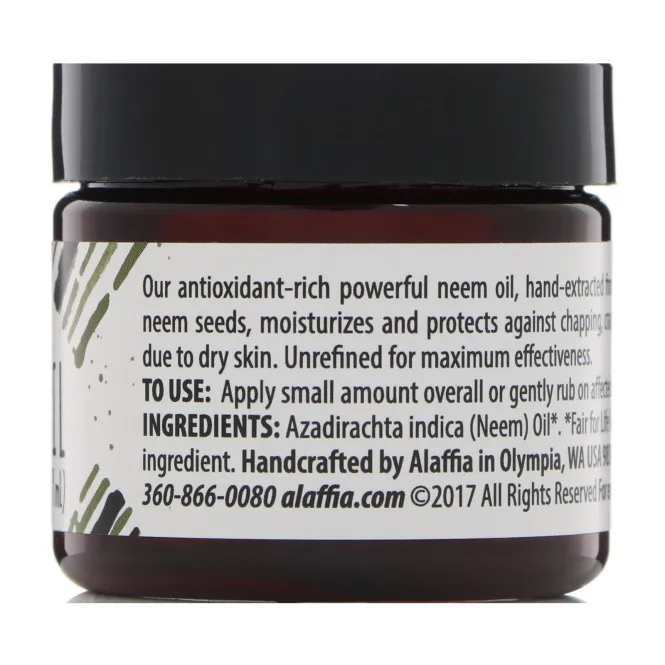 Alaffia, Масло Нима, Нерафинированное, 2 ж. унц.(59 мл)