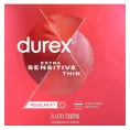 Durex, Thin, чувствительный, Regular Fit, 24 латексных презерватива