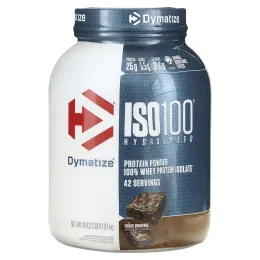 Dymatize Nutrition, ISO-100 гидролизированный, 100%-ный сывороточный изолят белка, мягкое брауни, 1,4 кг