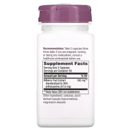 Nature's Way, Экстракт черники, для здоровья глаз, 60 капсул на растительной основе