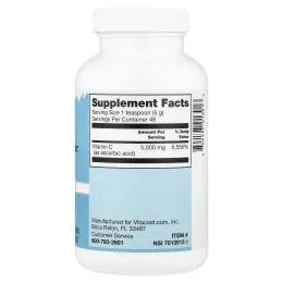 Vitacost, витамин C в порошке, 5 г, 240 г (8,45 унции)