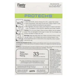 Flents, Protechs, беруши, для занятий спортом, 8 пар в футляре