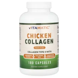 Vitamatic, куриный коллаген, 180 капсул