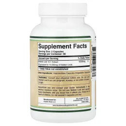 Double Wood Supplements, листья коровяка, 180 капсул (500 мг в 1 капсуле)