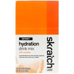 SKRATCH LABS, Sport Hydration Drink Mix with Oranges, 20 Pack, 0.8 oz (22 g) Each