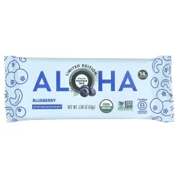 Aloha, Organic Protein Bars, Blueberry, 12 Bars, 1.98 oz (56 g) Each