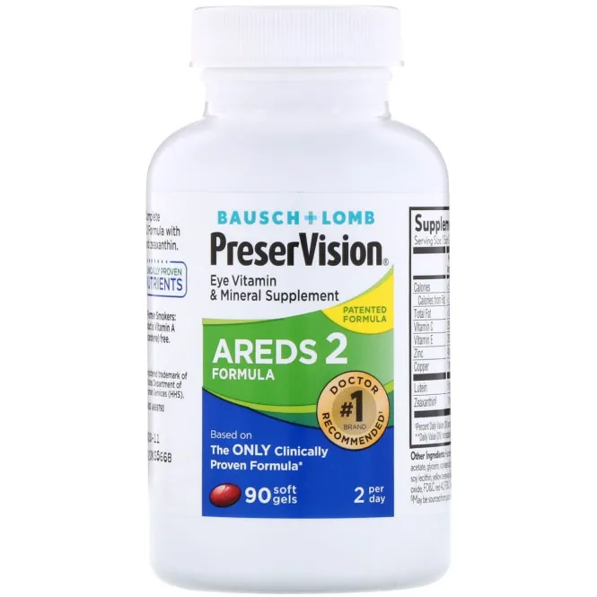 Bausch & Lomb, Формула AREDS 2, 90 мягких желатиновых капсул