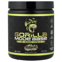 Gorilla Mind LLC, Mode® Base, предтренировочная добавка, кислая жевательная мармеладка, 250 г (0,55 фунта)