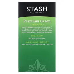 Stash Tea, Green Tea, Green Tea, Premium Green, 20 чайных пакетиков, 40 г (1,4 унции)