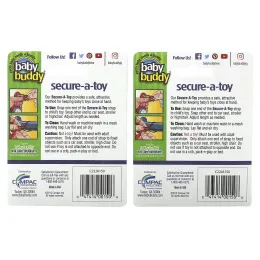 Baby Buddy, Secure-A-Toy, для детей от 4 месяцев, черный, белый и коричневый/оливковый, 4 ремешка