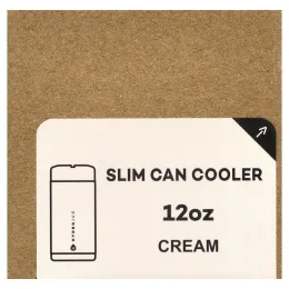 HydroJug, Slim Can Cooler, крем, 12 унций