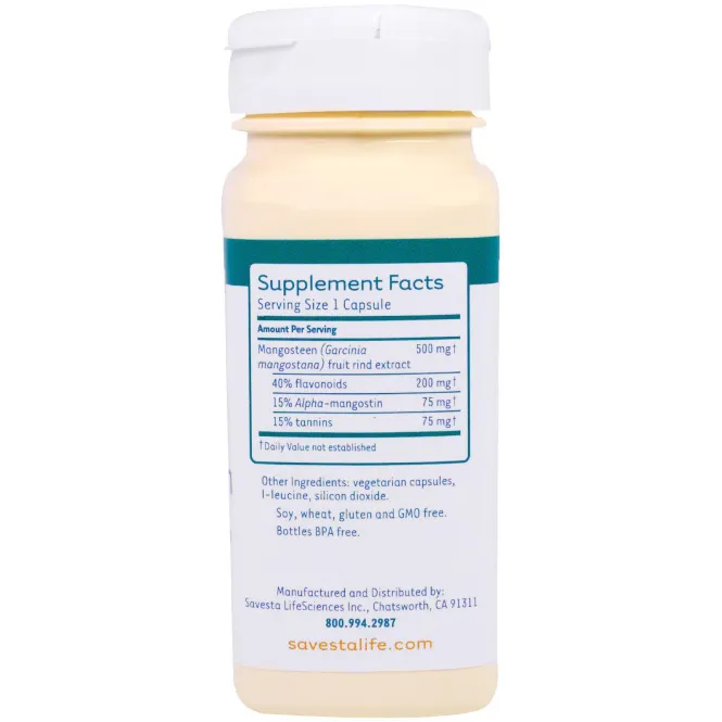 Savesta, Мангостин, 60 вегетарианских капсул