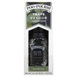Poo-Pourri, Спрей для туалета Before You Go, Backwoods, Cypress, Fresh Air and Pine, 59 мл (2 жидк. унц.)