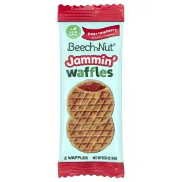 Beech-Nut, Jammin 'Waffles, для детей от 12 месяцев, груша и малина, 5 пакетиков по 16 г (0,56 унции)