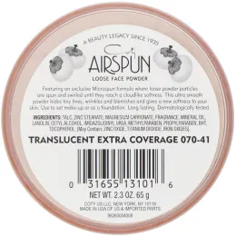 Airspun, Рассыпчатая пудра для лица, прозрачная c более плотным покрытием 070-41, 65 г (2,3 унции)