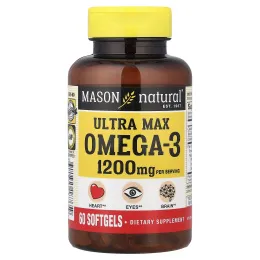 Mason Natural, Ultra Max Omega-3, 60 мягких таблеток (600 мг в каждой)