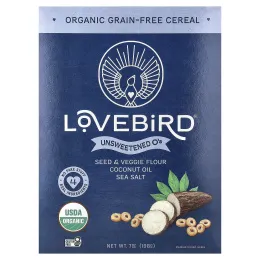 Lovebird, органические беззерновые хлопья, без подсластителей, 198 г (7 унций)