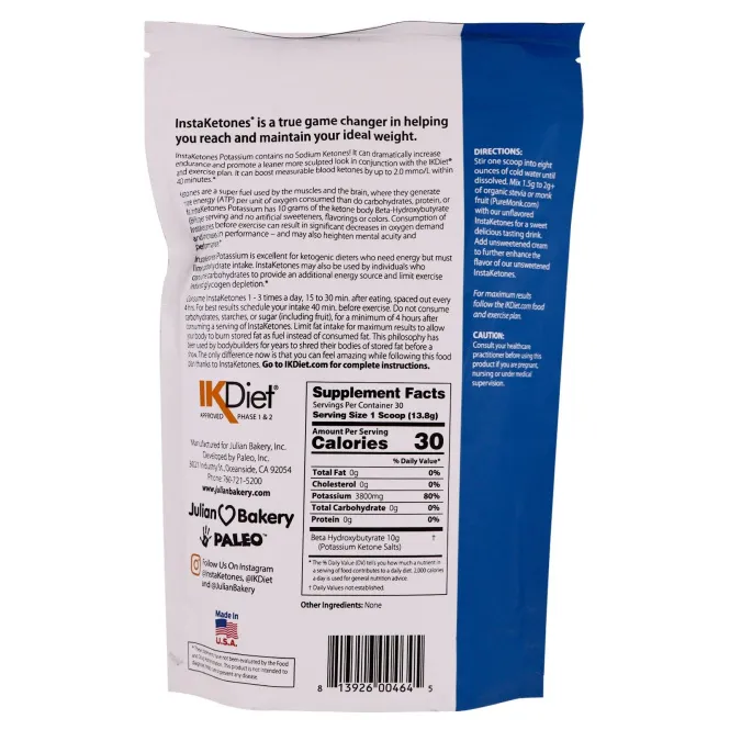 Julian Bakery, Калий InstaKetones, 0,91 фунта (414 г)