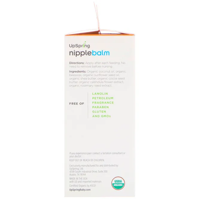 UpSpring, Nipplebalm, Organic Coconut Oil, 2 fl oz (60ml)