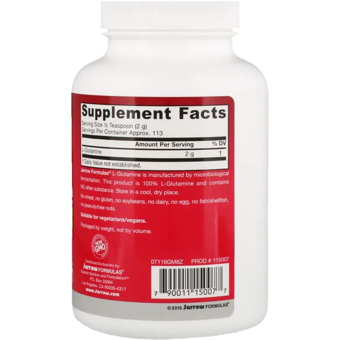 Jarrow Formulas, L-глютамин в виде порошка, 227 г (8 унций)