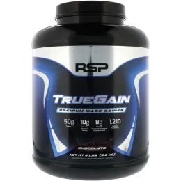 RSP Nutrition, TrueGain Premium Mass Gainer, Chocolate, 6 lbs (2.6 kg)