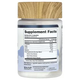 Snap Supplements, Комплекс для сна с мелатонином, 60 капсул