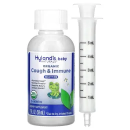 Hyland's Naturals, Baby Organic Cough & Immune, для приема внутрь, для детей от 12 месяцев, 59 мл (2 жидк. унц.)