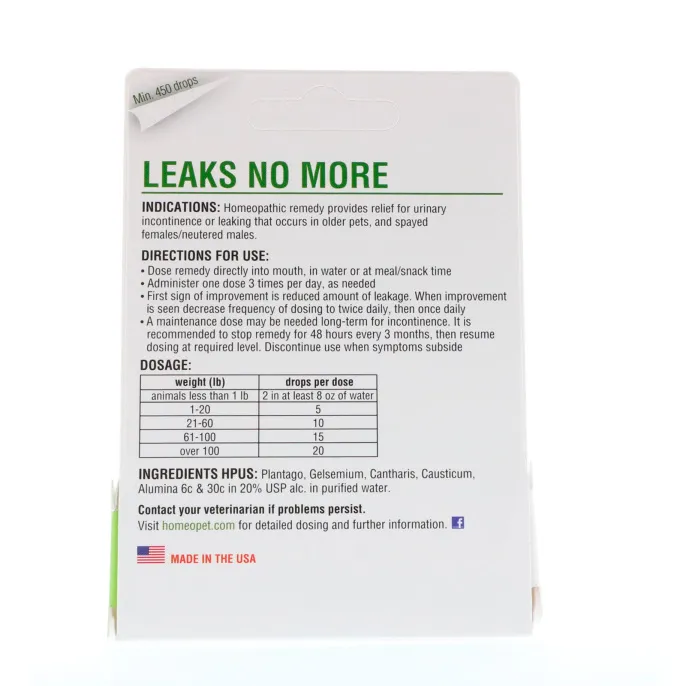 HomeoPet, Leaks No More, 15 мл