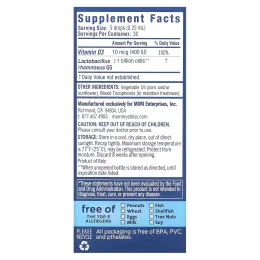 Mommy's Bliss, Капли с пробиотиком + витамин D, 0,34 жидкие унции (10 мл)